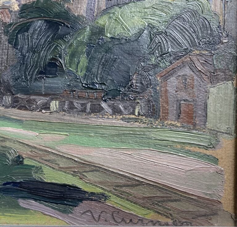 Venance CURNIER (1885-1971) - Vue de ville - Huile sur carton - Signé en bas à…