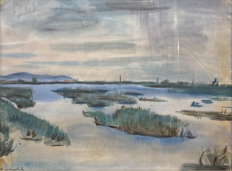 Willy EISENSCHITZ (1889-1974) - Camargue - Gouache sur papier encadrée - Signé…