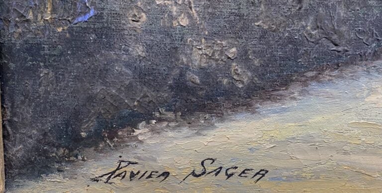 Xavier SAGER (1881-1969) - Maréchal ferrand - Huile sur toile - Signée en bas à…