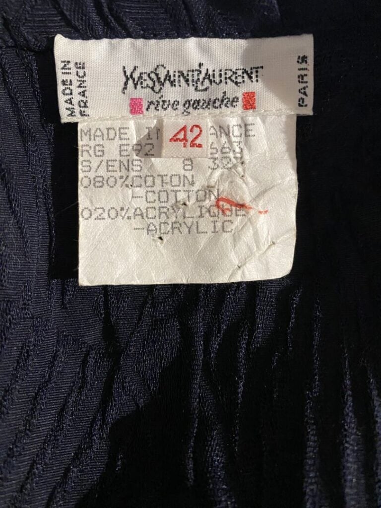 Yves SAINT LAURENT rive gauche - Chemisier sans manches en coton texturé dans l…