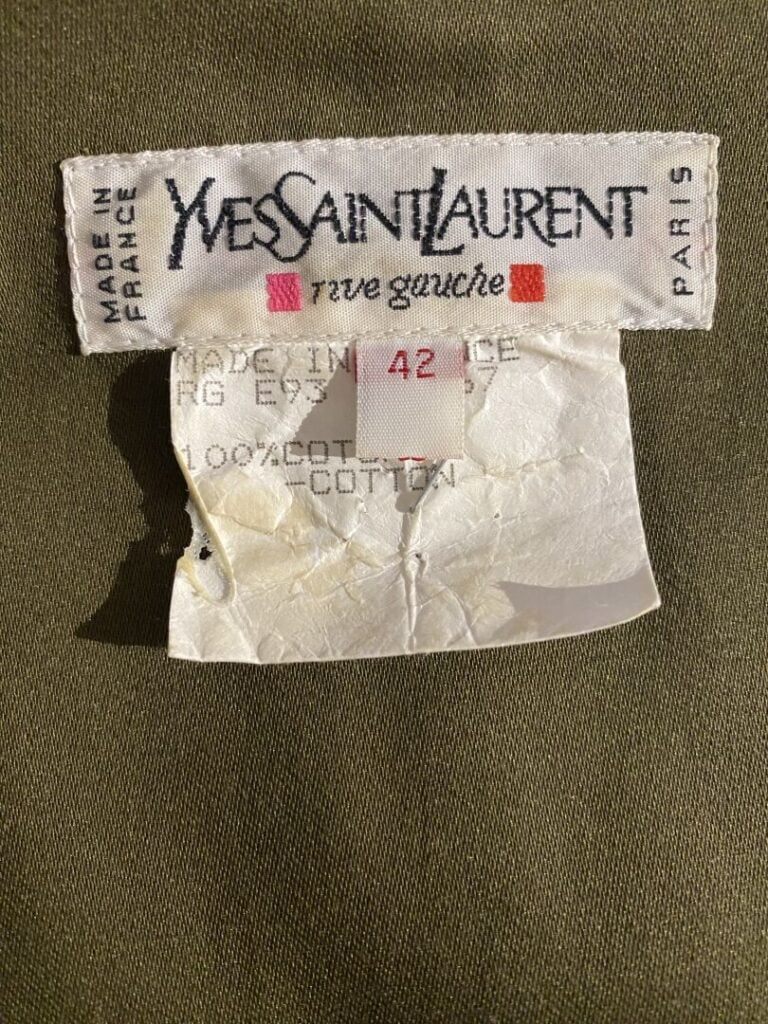Yves SAINT LAURENT rive gauche - Veste croisée manches 3/4 épaulées dans les to…