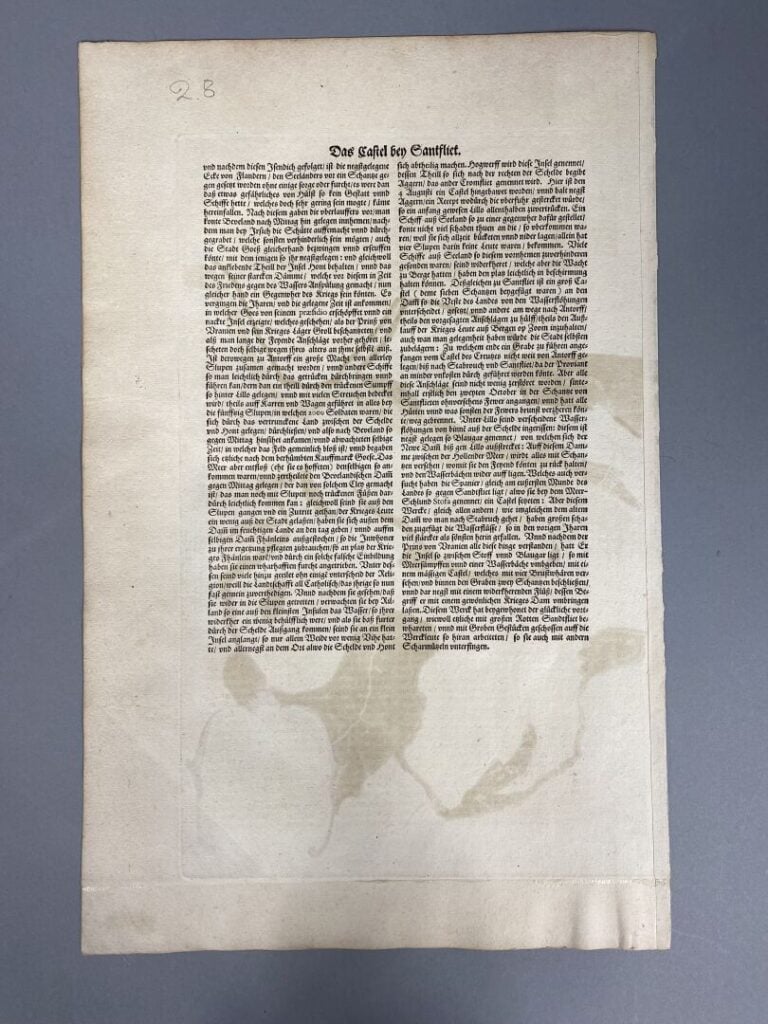 BLAEU - Carte en couleurs de Berg Op Zoom [Pays Bas] : Tabula Castelli ad Sandf…