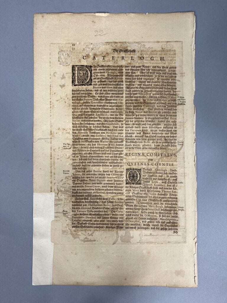 BLAEU - Carte en couleurs de Udrone, en Irlande : Baronia - Udrone, in comitatu…