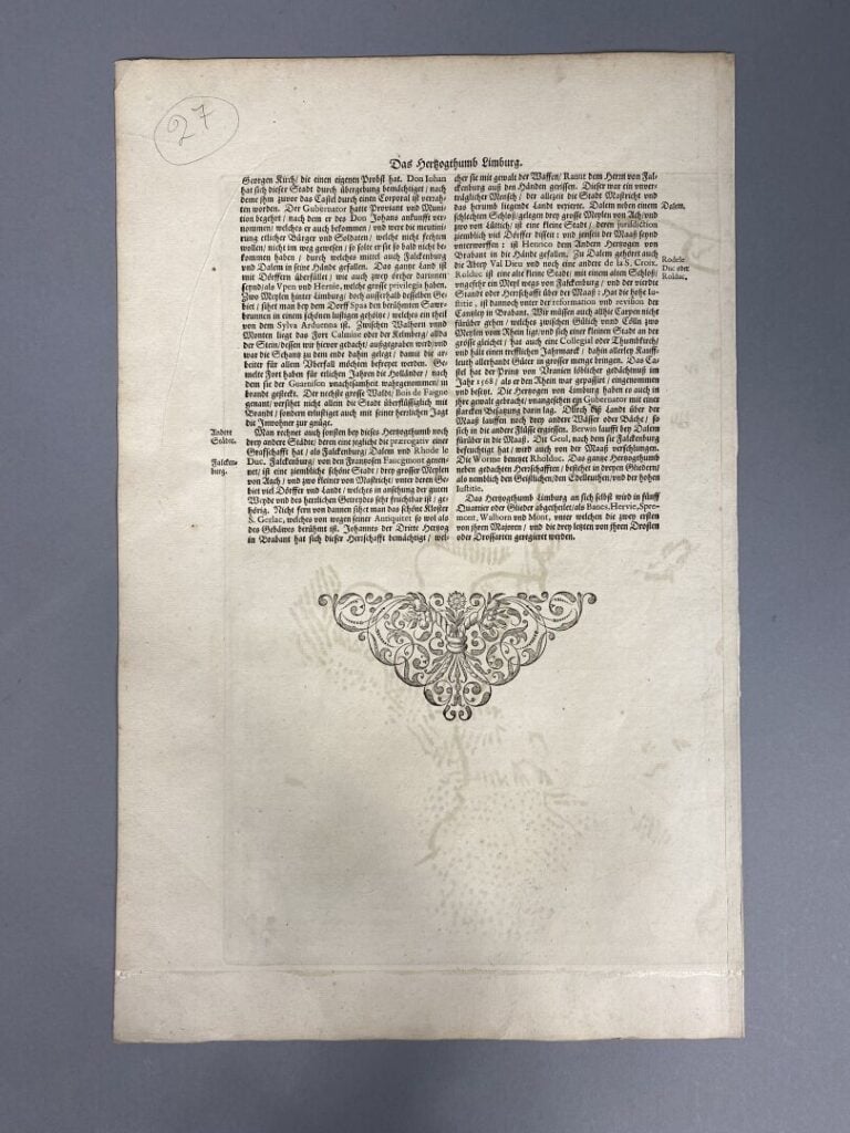 BLAEU - Carte en couleurs du duché de Limbourg : Ducatus Limburgum. Auctore Aeg…