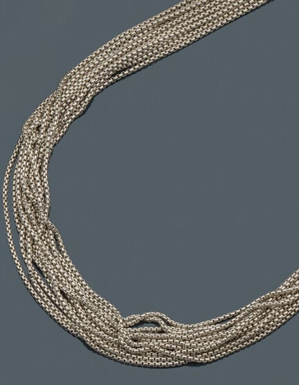 CHRISTOFLE - COLLIER "draperie", modèle "Madison" en argent (925‰) composé de d…
