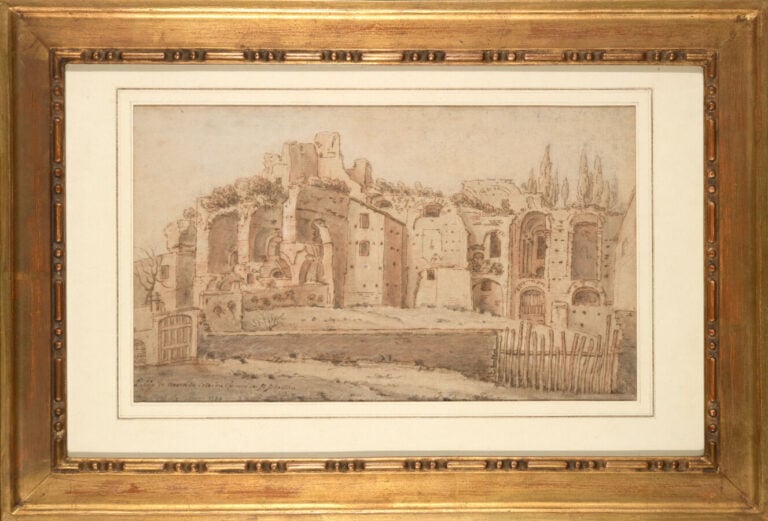 Ecole française du XVIIIe siècle - Palais de Néron du côté du chemin de Saint S…
