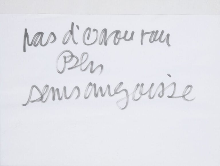 Ensemble de 11 écritures au feutre noir sur feuille A4 réalisées lors d'une - p…