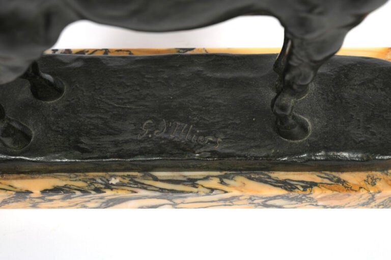 Gaston D'ILLIERS (1876-1932/52) - Cheval - Epreuve en bronze patiné, signée - H…