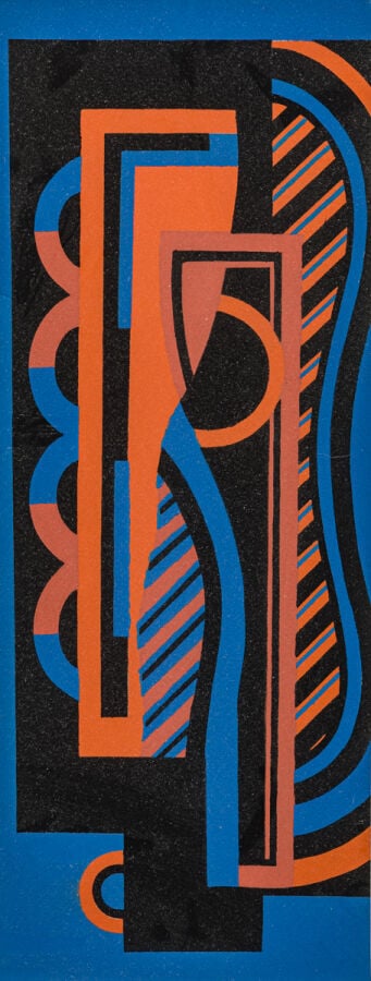 Georges VALMIER (1885-1937) - Composition abstraite, c.1930 - Pochoir original…