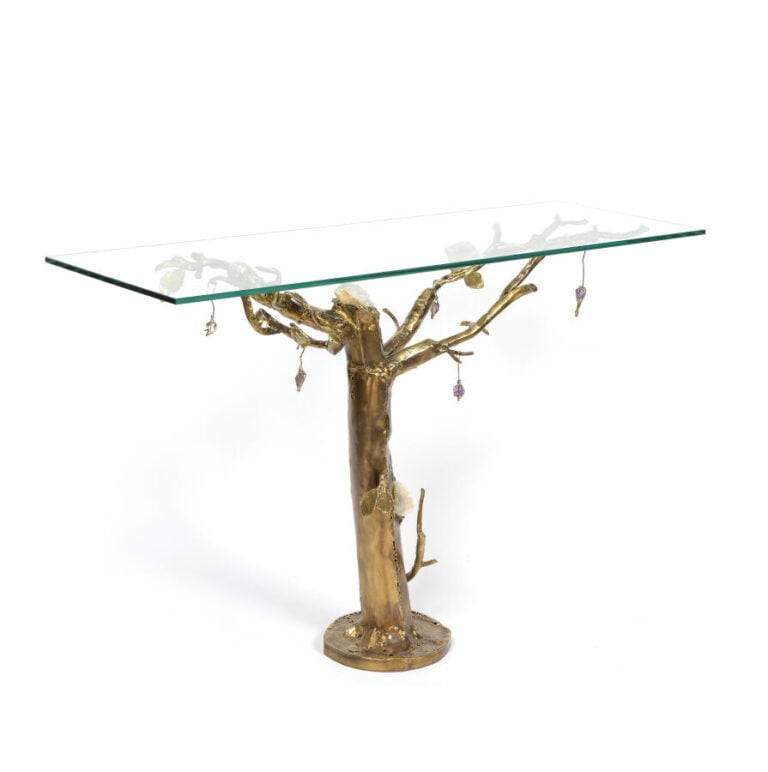 Gilbert LIBLIN (1954) - Console, modèle Auxelles-Haut, figurant un arbre - Lait…