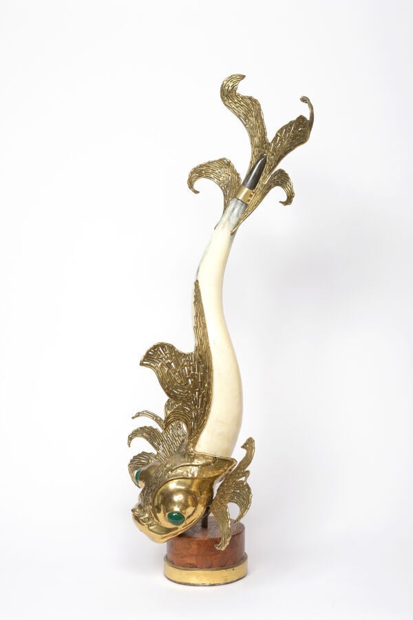 Jacques DUVAL-BRASSEUR (1934-2021) - Poisson - Sculpture en laiton soudé doré,…