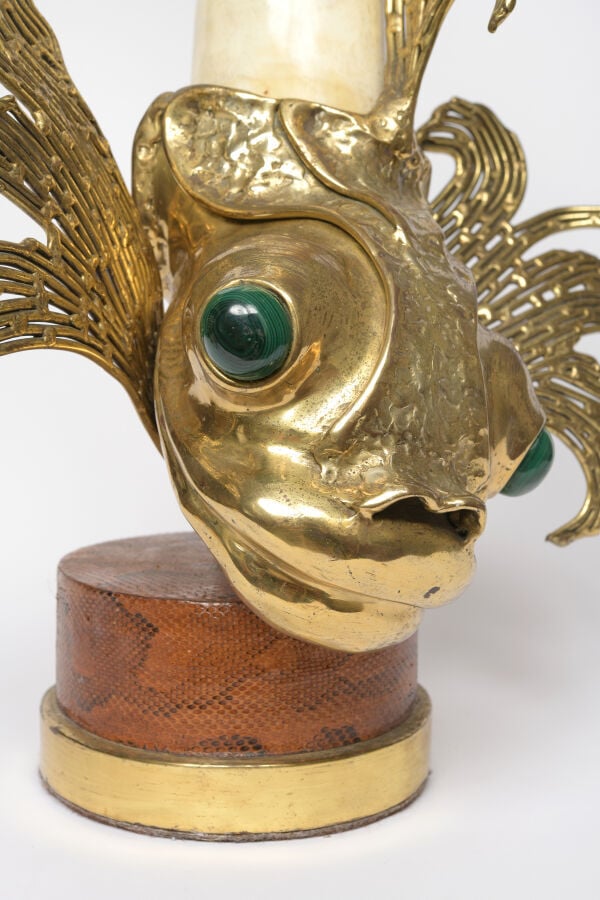Jacques DUVAL-BRASSEUR (1934-2021) - Poisson - Sculpture en laiton soudé doré,…