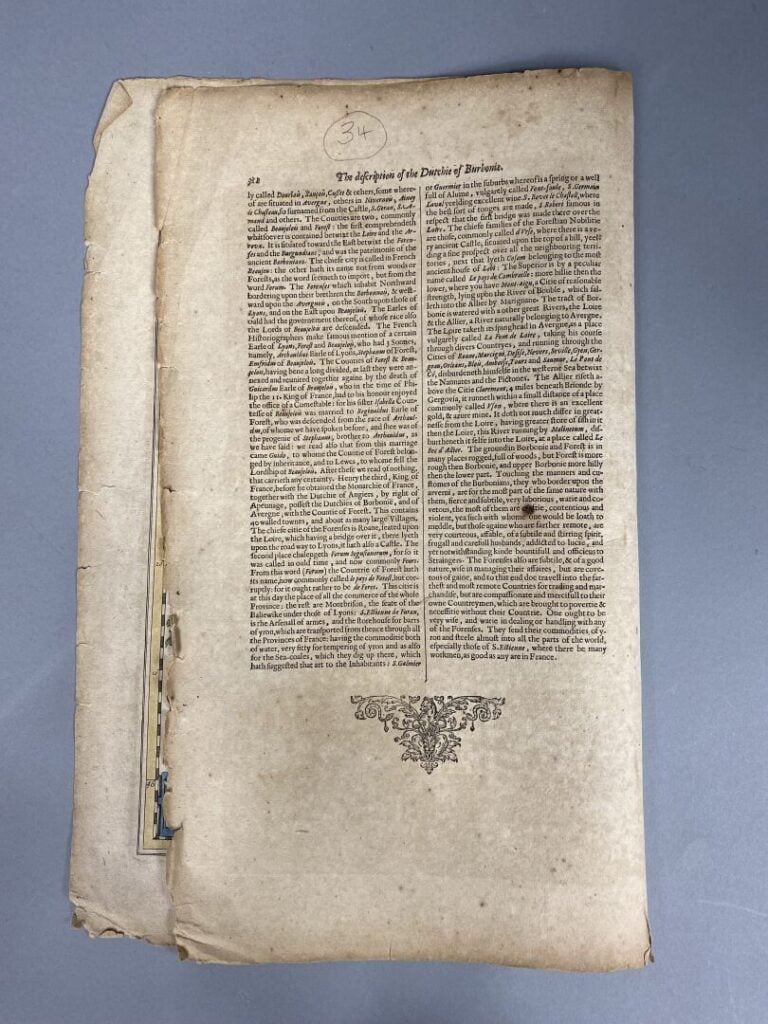 JANSSON - Carte en couleurs de Bourbonnais. Bourbonais. Borbonium Ducatus. [Sur…