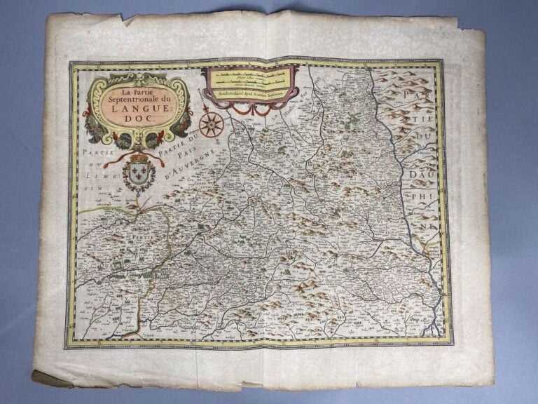 JANSSON - Carte en couleurs de la partie Septentrionale du Languedoc. [Sur la p…