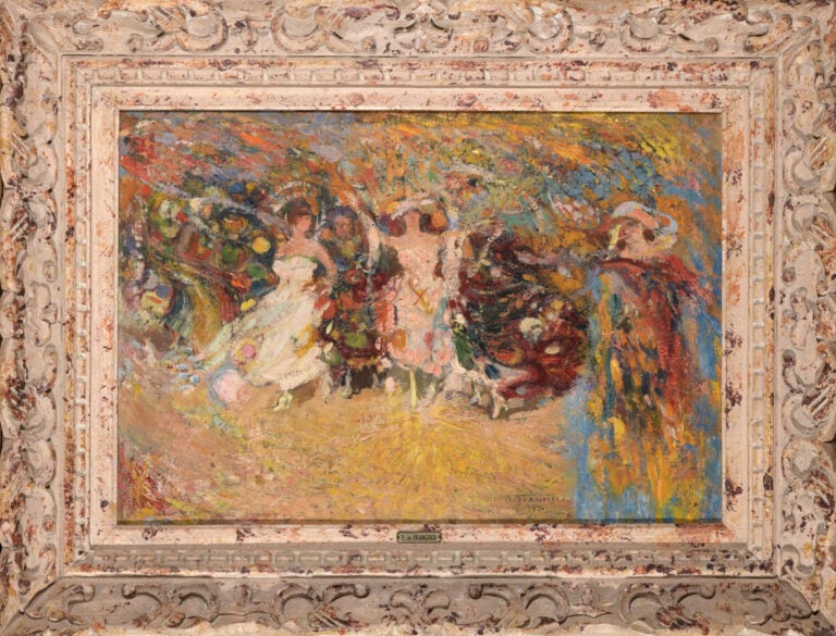 Pietro DE FRANCISCO (1873-1969) - Paris 1921 - Huile sur panneau - Signé en bas…