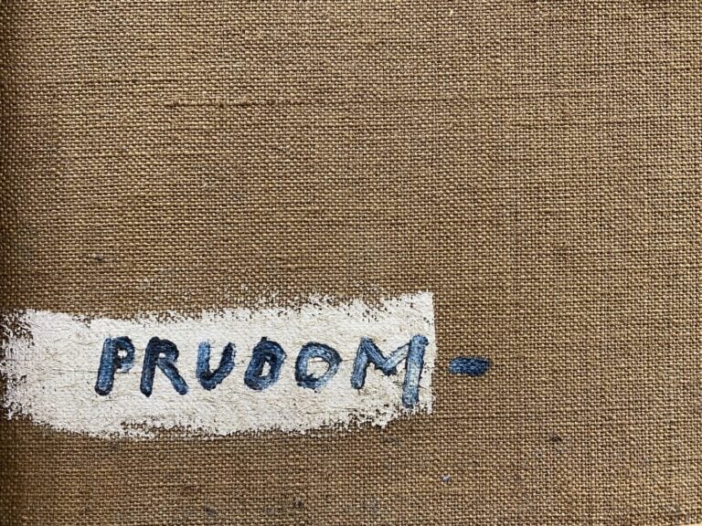 PRUDOM [Georges PRUD'HOMME, dit] (1927-1992) - Maisons - Huile sur toile - Sign…