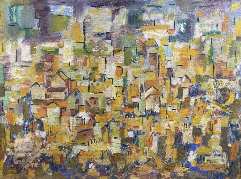 PRUDOM [Georges PRUD'HOMME, dit] (1927-1992) - Maisons - Huile sur toile - Sign…