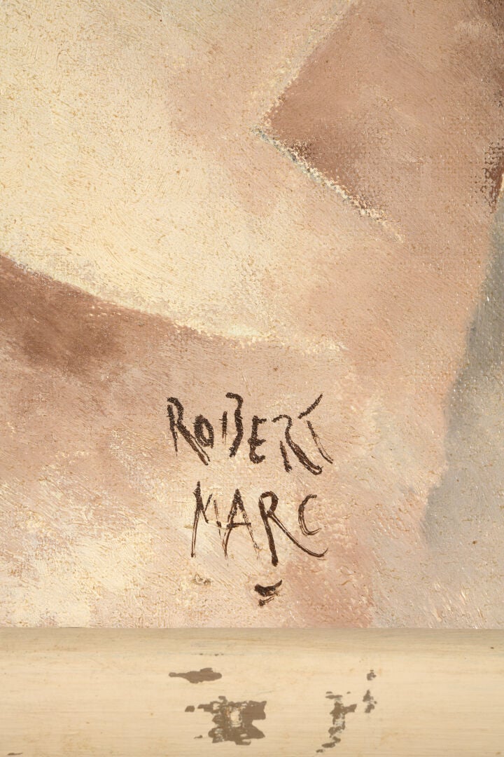 Robert MARC (1943-1993) - Composition cubiste - Huile sur toile - Signée en bas…