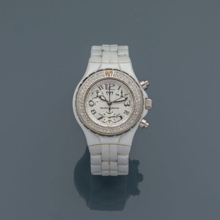 TECHNOMARINE - LOT de deux BRACELETS MONTRES chronographes, rondes, modèle « Te…