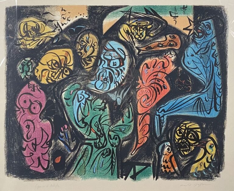 André MASSON, d'après - Odalisque - Astres et visages - Ensemble de deux lithog…