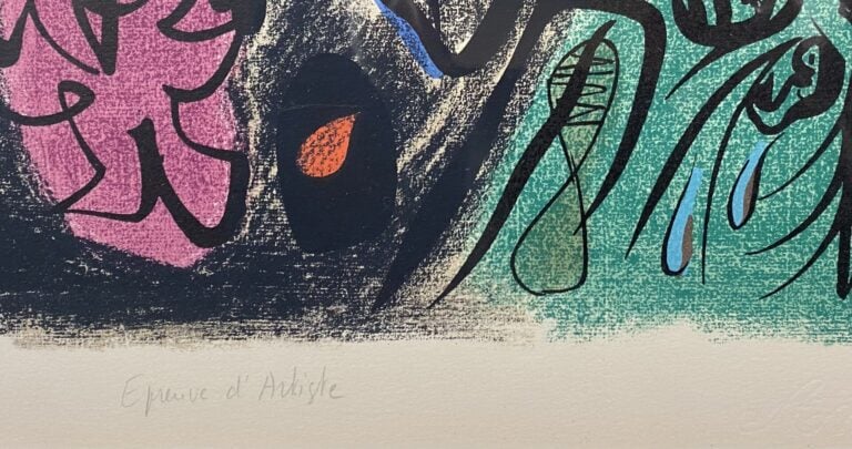 André MASSON, d'après - Odalisque - Astres et visages - Ensemble de deux lithog…