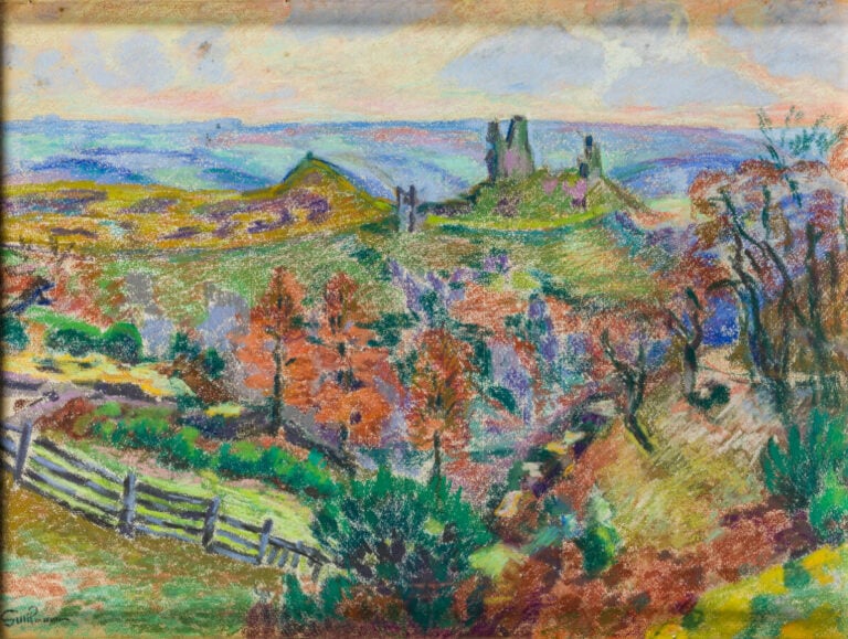 ARMAND GUILLAUMIN (1847-1921) - Paysage de Creuse - Pastel sur papier, signé en…