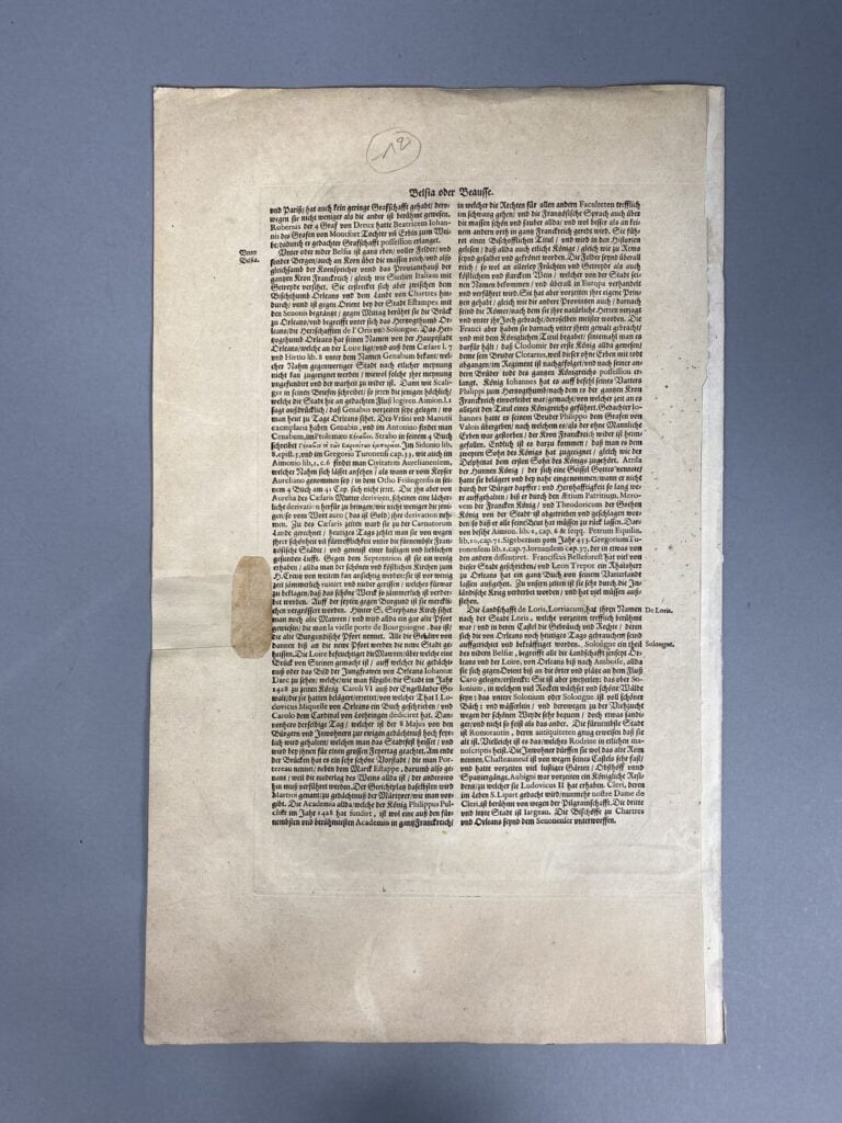 BLAEU - Carte en couleurs de [La Beauce] Belsia vulgo La Beausse. - 4 pages. Te…