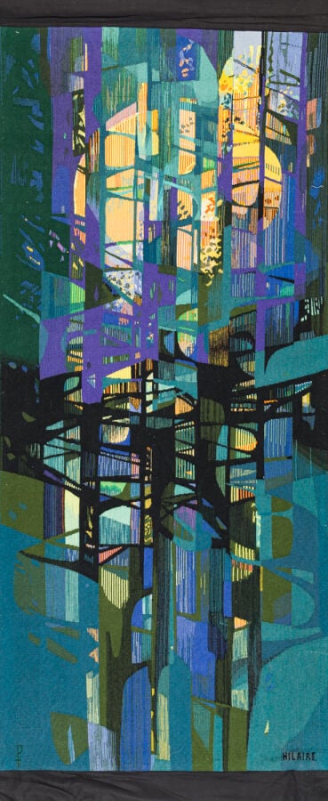 CAMILLE HILAIRE (1916-2004) - Les grands pins - Tapisserie d'Aubusson, signée e…