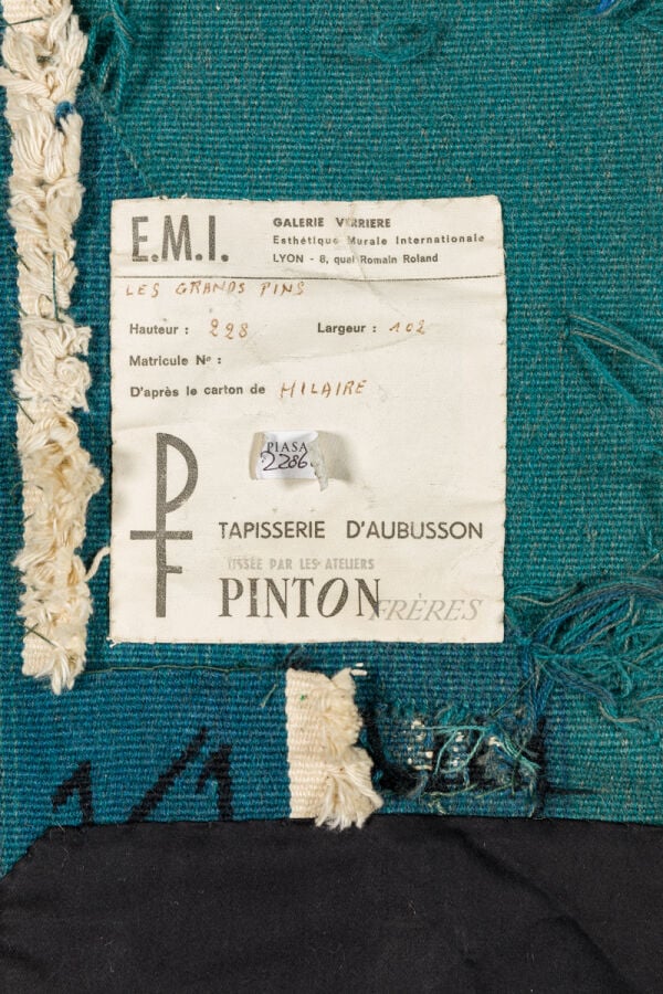 CAMILLE HILAIRE (1916-2004) - Les grands pins - Tapisserie d'Aubusson, signée e…
