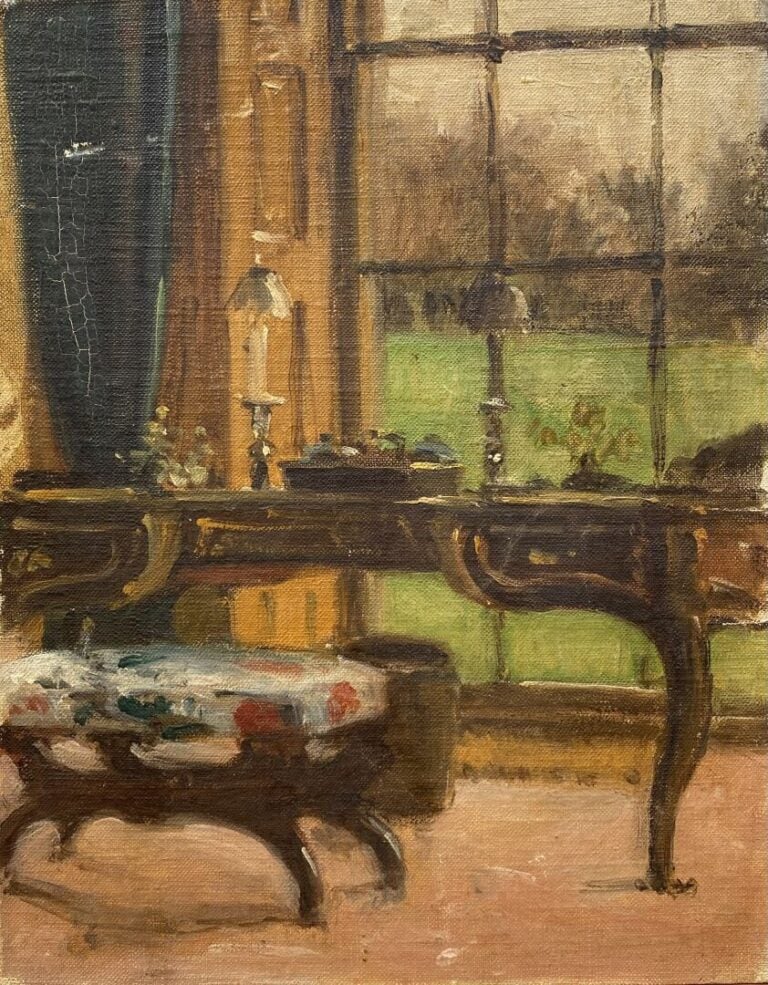 Charles-Stuart FORBES (1856-1926) - Vue d'intérieur - Huile sur toile contrecol…