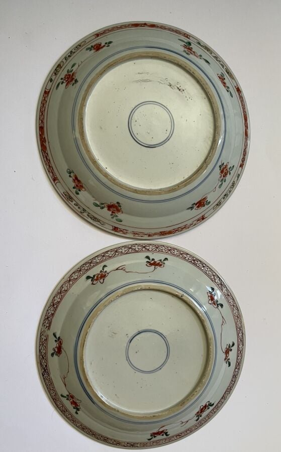 COMPAGNIE DES INDES, , assiette au Chinois - On joint deux assiettes de la fami…