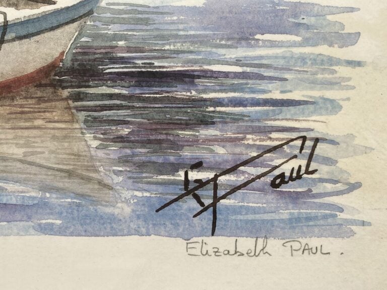 Ecole du XXe siècle - Port de Saint Tropez - Lithographie - Signée et titrée "E…
