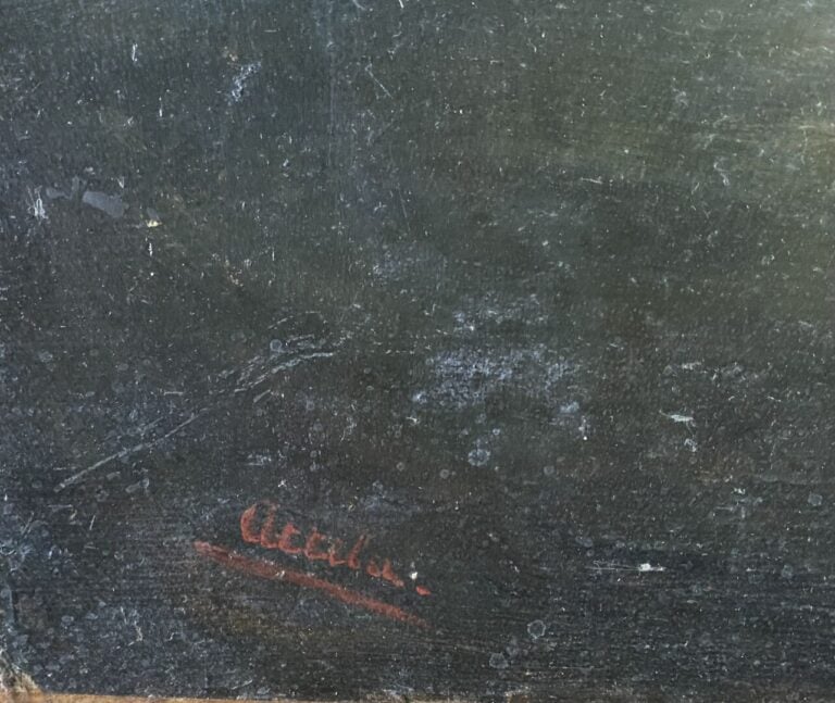 Ecole fin XIXe - début XXe siècle - Bateau sur mer agitée - Huile sur toile - P…