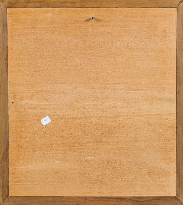 ÉMILE GALLE - Panneau de marqueterie à décor d'une branche - de fleurs. - 22 x…