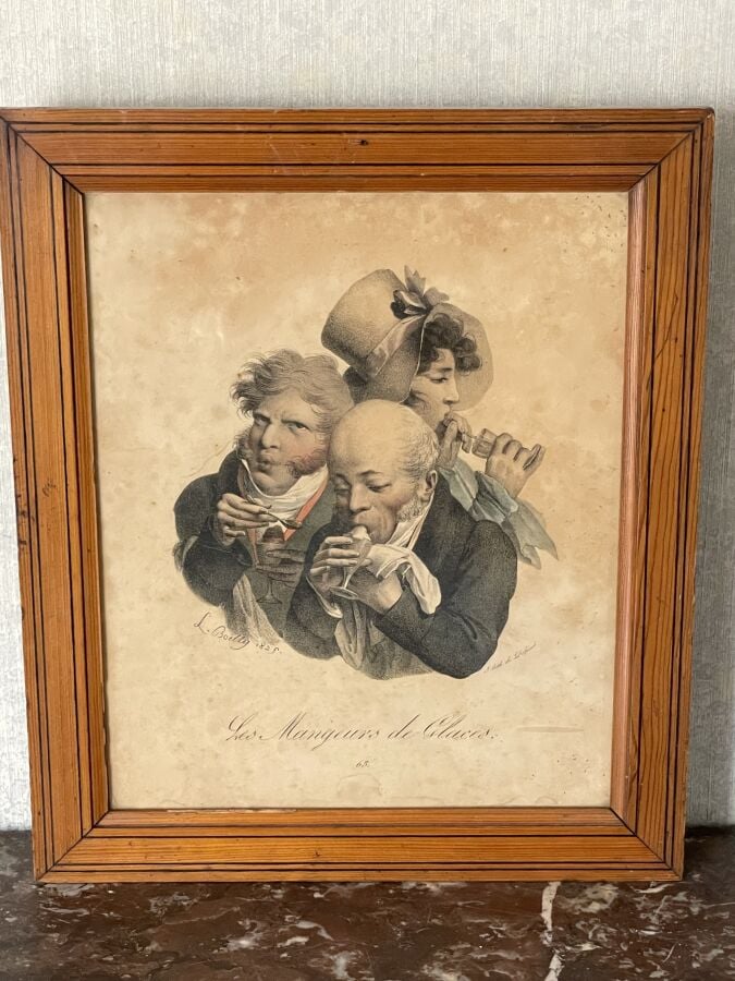 Ensemble d'ESTAMPES diverses : "Le déjeuné", "Les mangeurs d'huîtres", le mange…