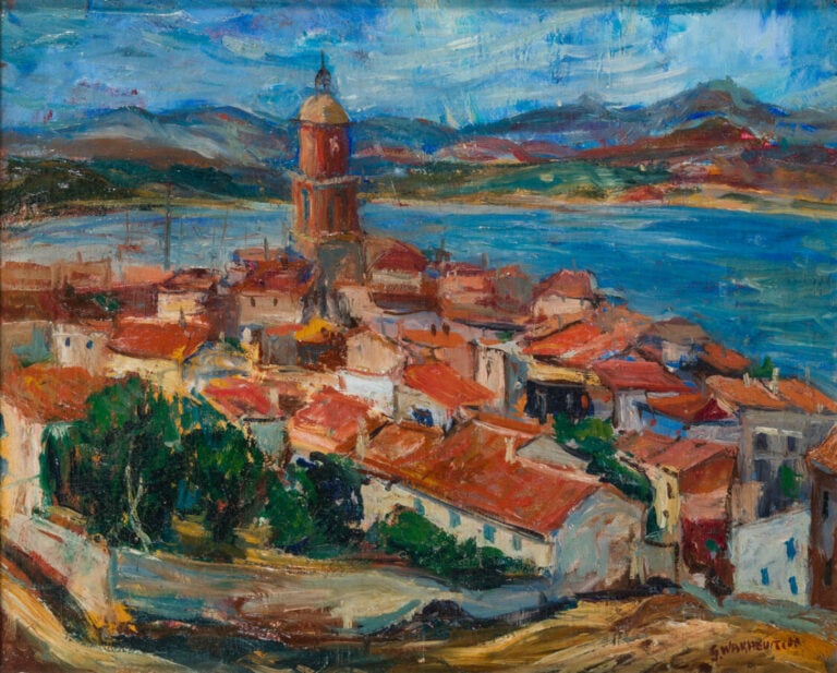 GEORGES WAKHEVITCH (1907 -1984) - Vue de St Tropez - Huile sur toile, signée en…