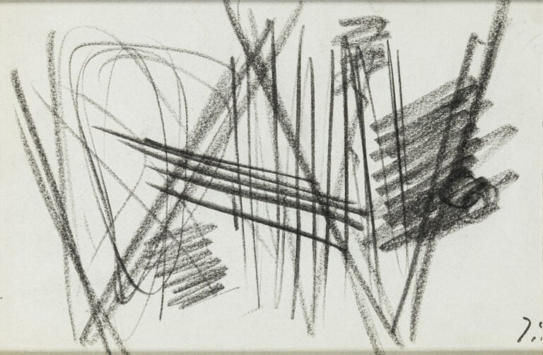 JACQUES GERMAIN (1915-2001) - Cinq compositions - Quatre fusains et un stylo bi…