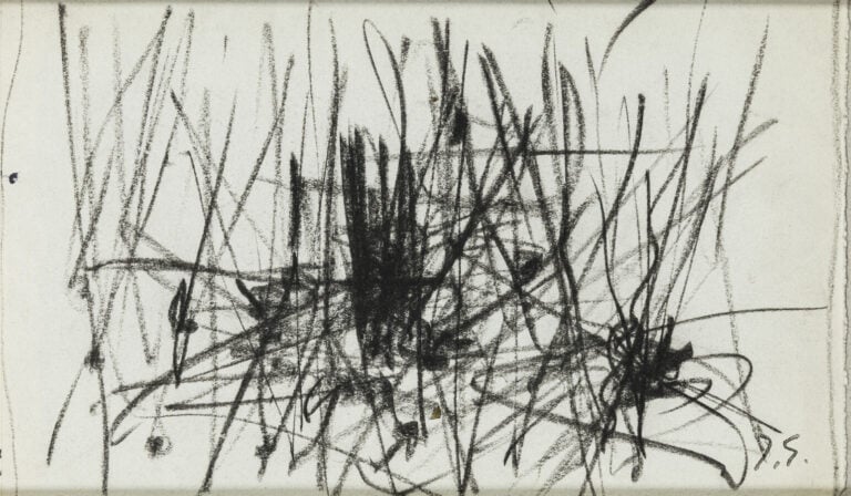 JACQUES GERMAIN (1915-2001) - Cinq compositions - Quatre fusains et un stylo bi…