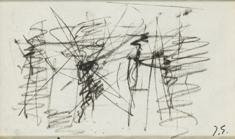 JACQUES GERMAIN (1915-2001) - Cinq compositions - Quatre fusains et un stylo bi…