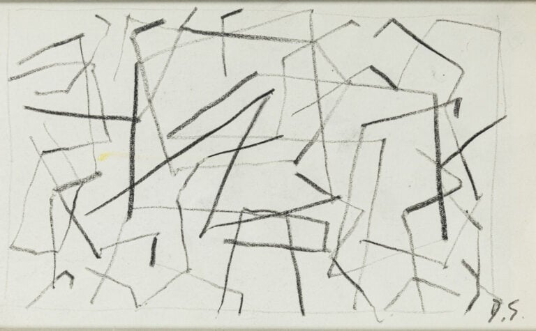 JACQUES GERMAIN (1915-2001) - Cinq compositions - Quatre fusains et un stylo bi…