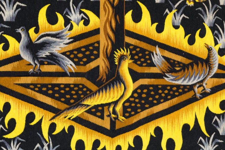 JEAN PICART LE DOUX, CARTON DE - « Feuillage solaire » - Tapisserie en laine ra…