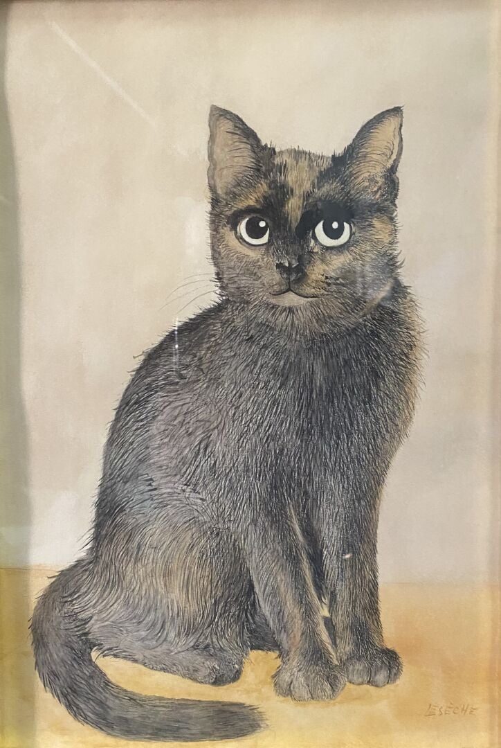 Mannette comprenant treize tableaux sur le thème des animaux dont une huile sur…