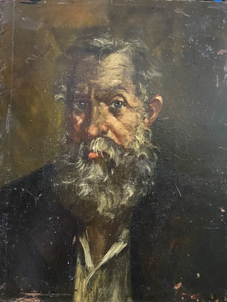 Mannette fin XIXe -début XXe siècle comprenant neuf tableaux sur le thème du po…