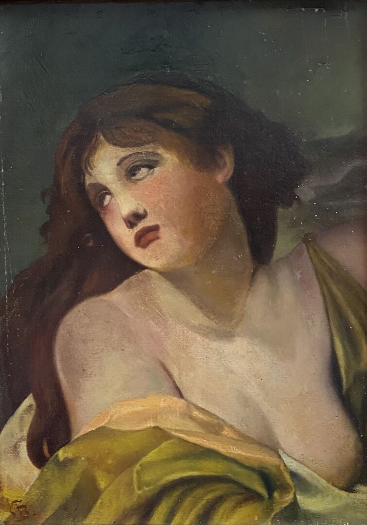Mannette fin XIXe -début XXe siècle comprenant neuf tableaux sur le thème du po…