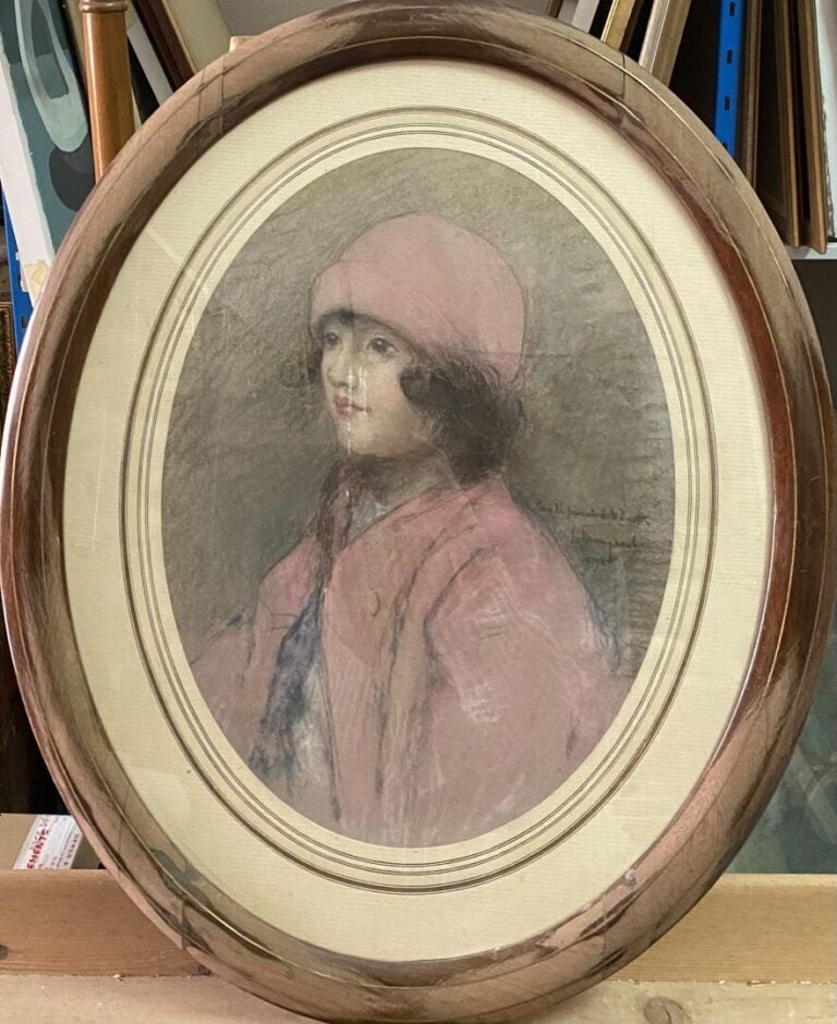 Mannette fin XIXe -début XXe siècle comprenant neuf tableaux sur le thème du po…