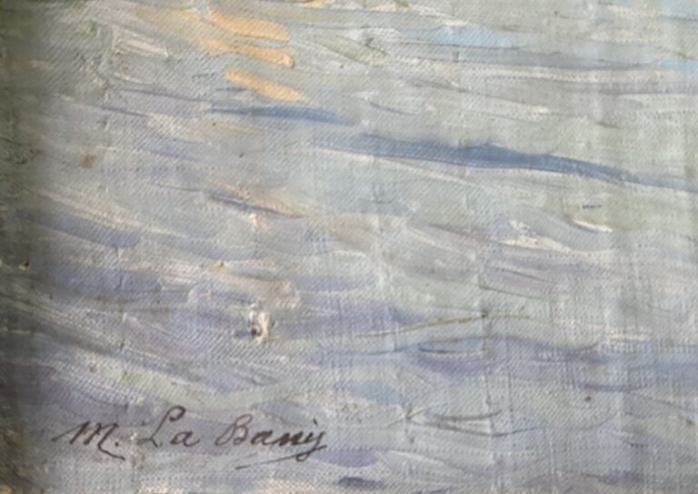 Maurice LA BANY (XIX-XX) - Villa Kérylos - Huile sur toile marouflée ? - Signé…