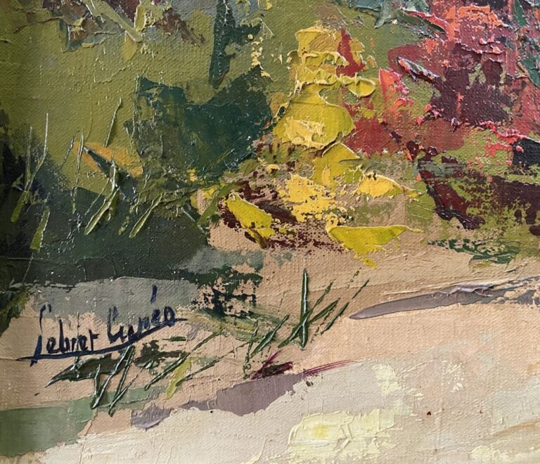 Monique LEBRET CUNEO (1920) - Automne à la Trinité, Saint-Victor - Huile sur to…