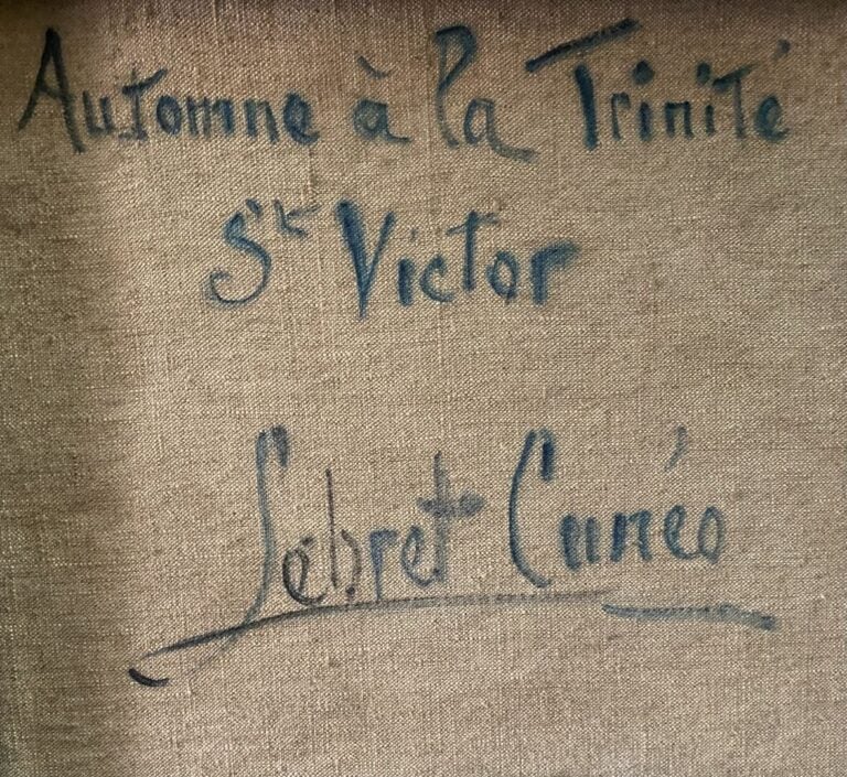 Monique LEBRET CUNEO (1920) - Automne à la Trinité, Saint-Victor - Huile sur to…