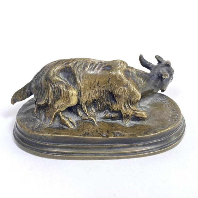 Pierre-Jules MENE (1810-1879)d'après - Deux chèvres couchées - B6 x 12 cm et 7…