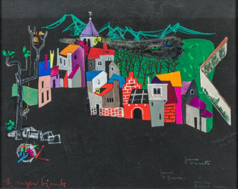 ROGER BEZOMBES (1913-1994) - Jeanne de France - Deux projets de décor de théâtr…